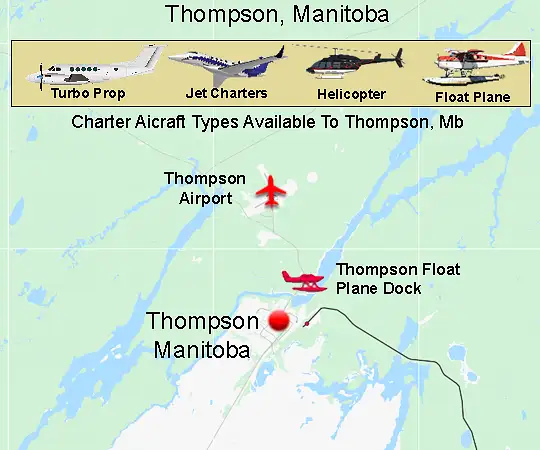 Thompson Airport terminal and runway area